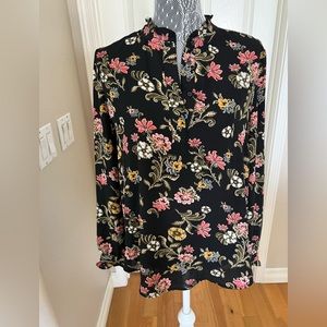 Premise flower pullover button blouse